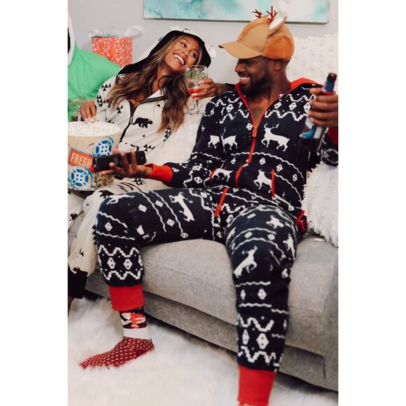 Reindeer Funny Unisex Christmas Hat Holiday Cap One Size Fits Most Adults - Picture 3 of 3